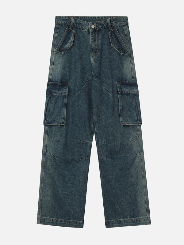 Pleated Pockets Jeans-rimiro.com