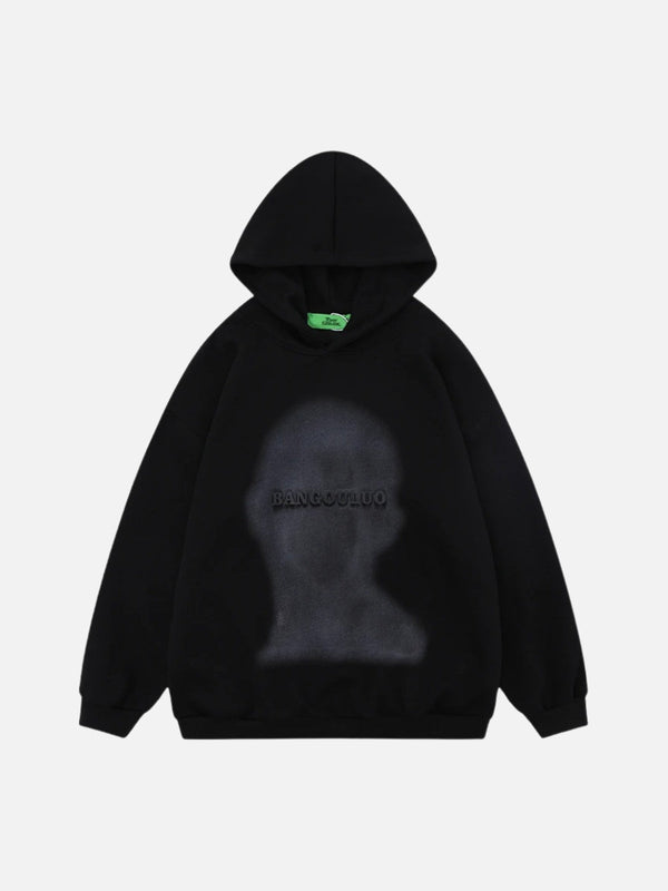 Shadow Graphic Print Hoodie-rimiro.com