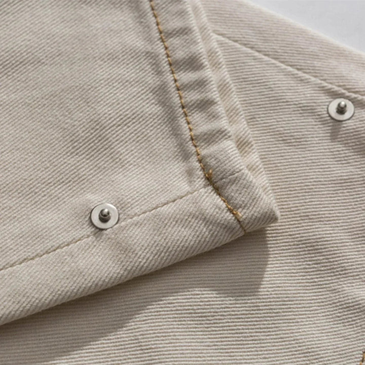 Simple Embroidery Jeans-rimiro.com