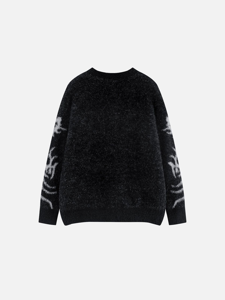 Skeleton Jacquard Sweater-rimiro.com