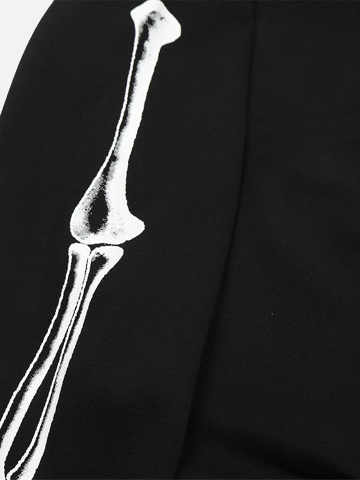 Skull And Bones Hooded Cardigan Sweatshirt-rimiro.com