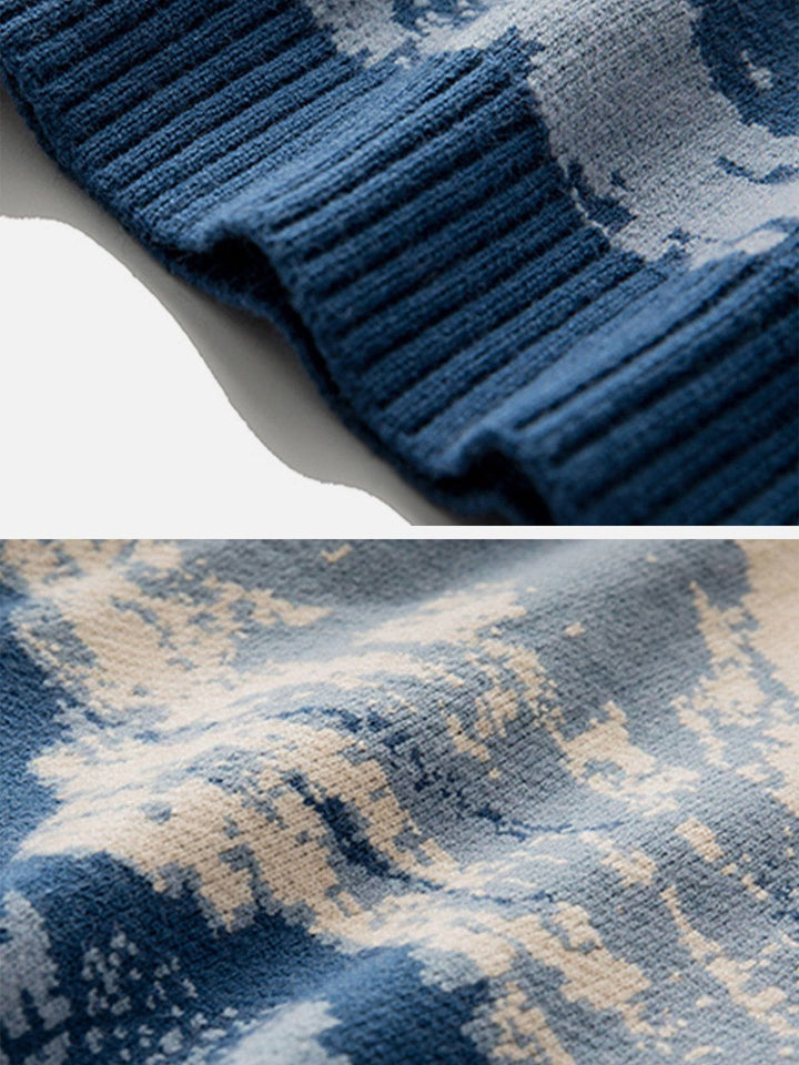 Snow Mountain Gradient Knit Sweater-rimiro.com