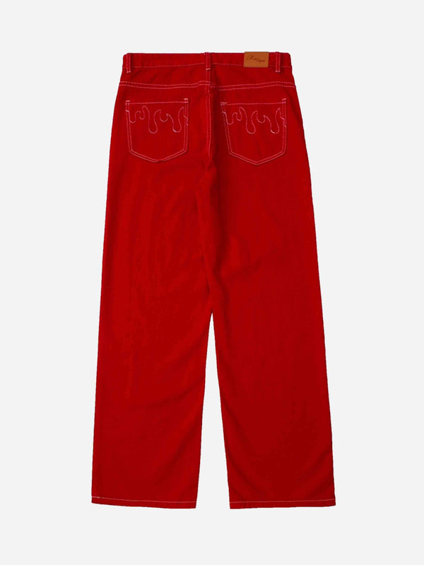 Solid Color Casual Jeans-rimiro.com