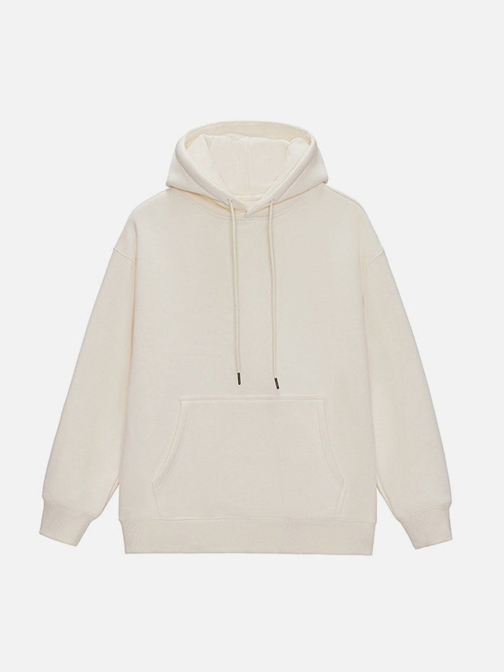 Solid Color Drawstring Hoodie-rimiro.com