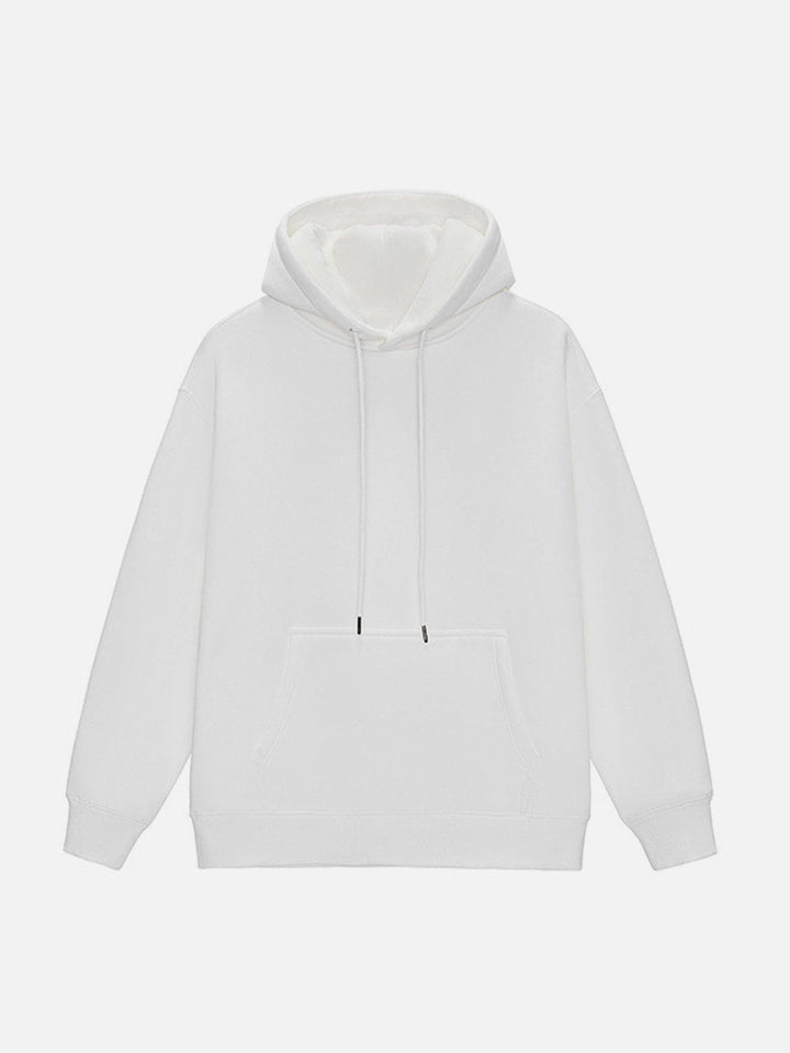 Solid Color Drawstring Hoodie-rimiro.com