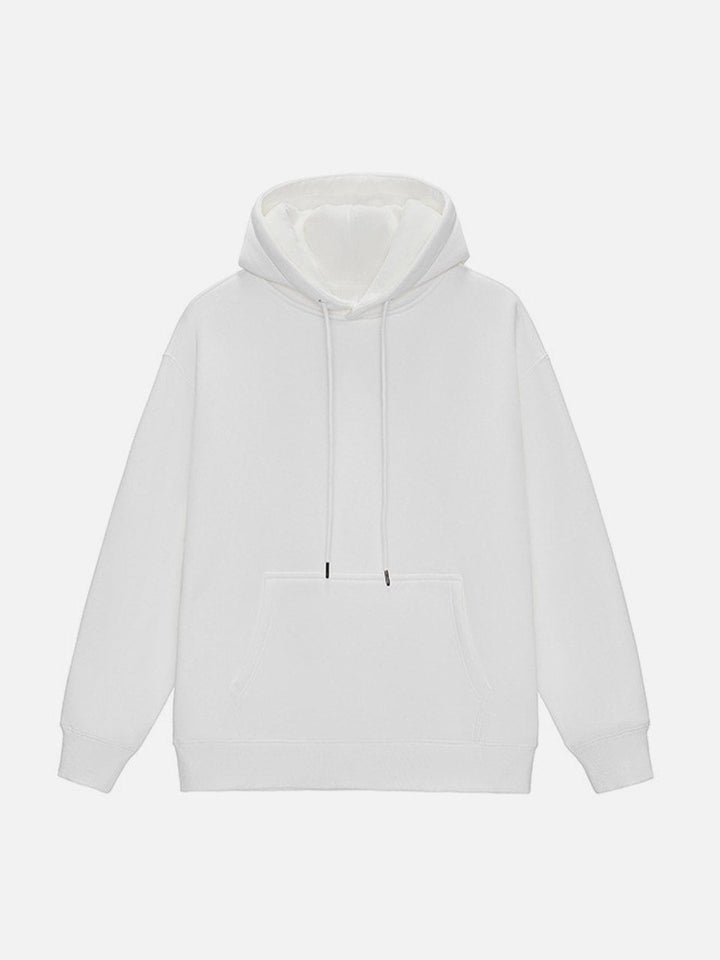 Solid Color Drawstring Hoodie-rimiro.com
