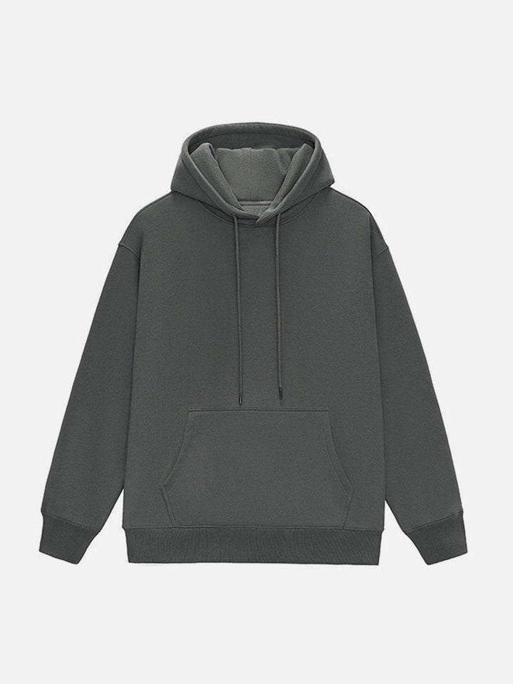 Solid Color Drawstring Hoodie-rimiro.com