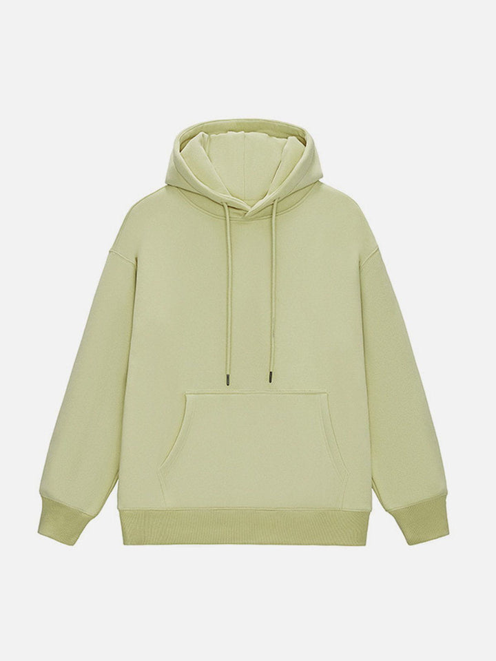 Solid Color Drawstring Hoodie-rimiro.com