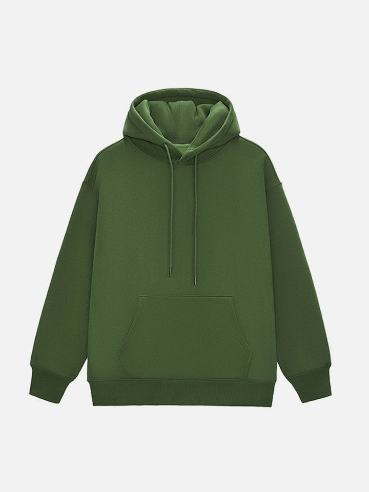 Solid Color Drawstring Hoodie-rimiro.com