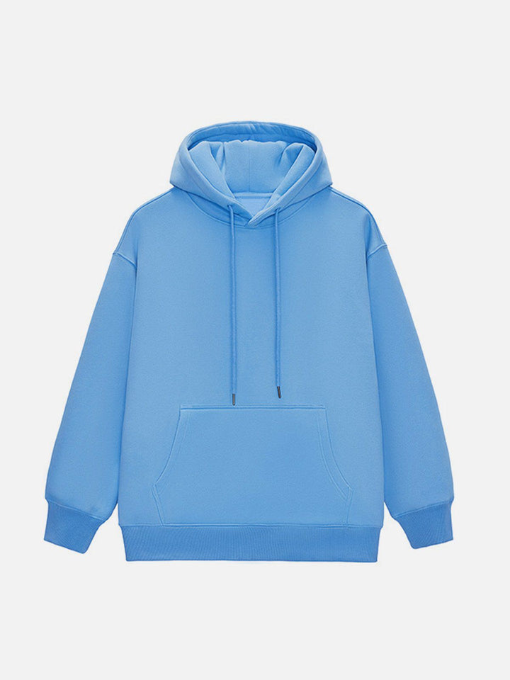 Solid Color Drawstring Hoodie-rimiro.com