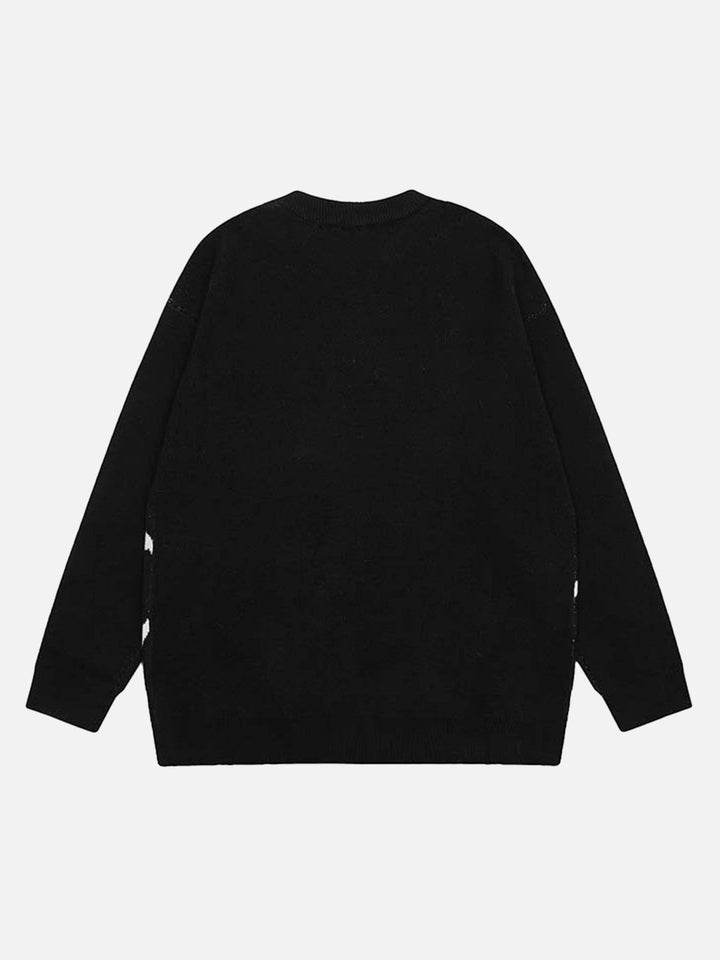 Spider Web Crewneck Sweater-rimiro.com