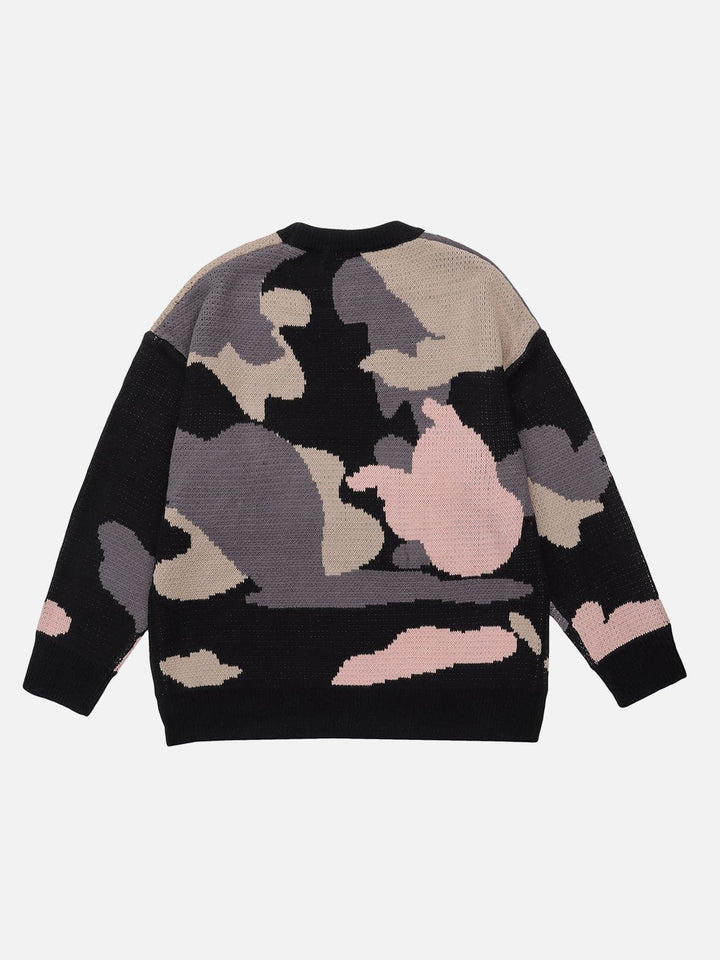 Splicing Abstraction Graphic Sweater-rimiro.com