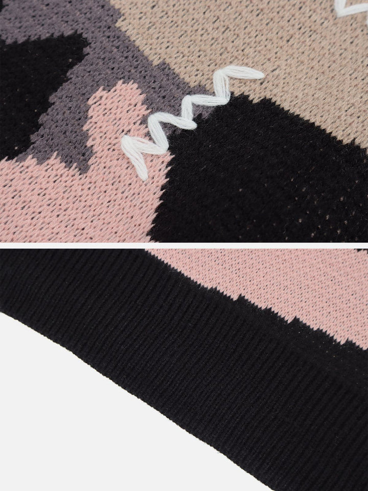 Splicing Abstraction Graphic Sweater-rimiro.com