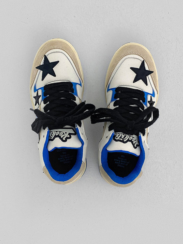 Star Color Blocking Skate Shoes-rimiro.com