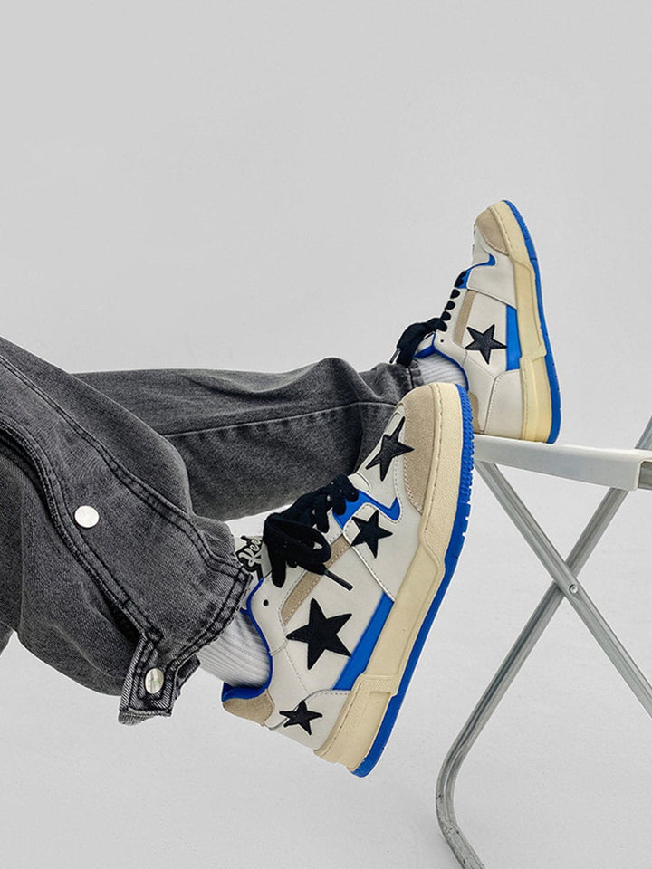 Star Color Blocking Skate Shoes-rimiro.com