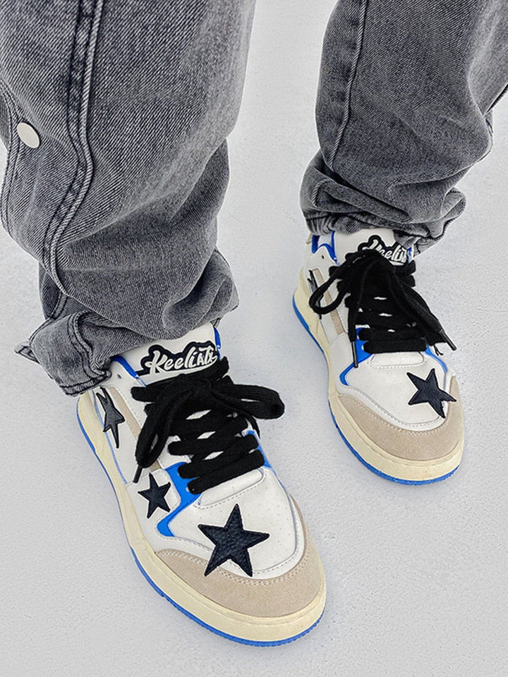 Star Color Blocking Skate Shoes-rimiro.com