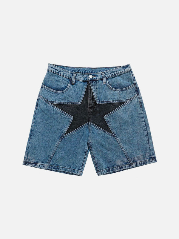 Star Patchwork Jorts-rimiro.com