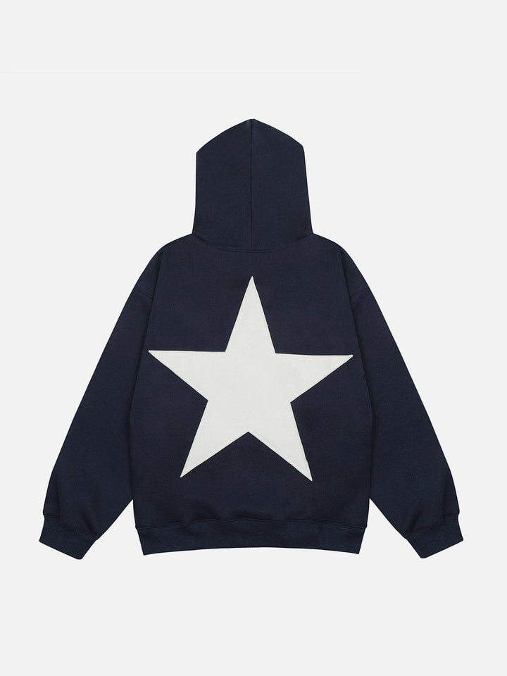 Star Print Hoodie "KENVIBE"-rimiro.com