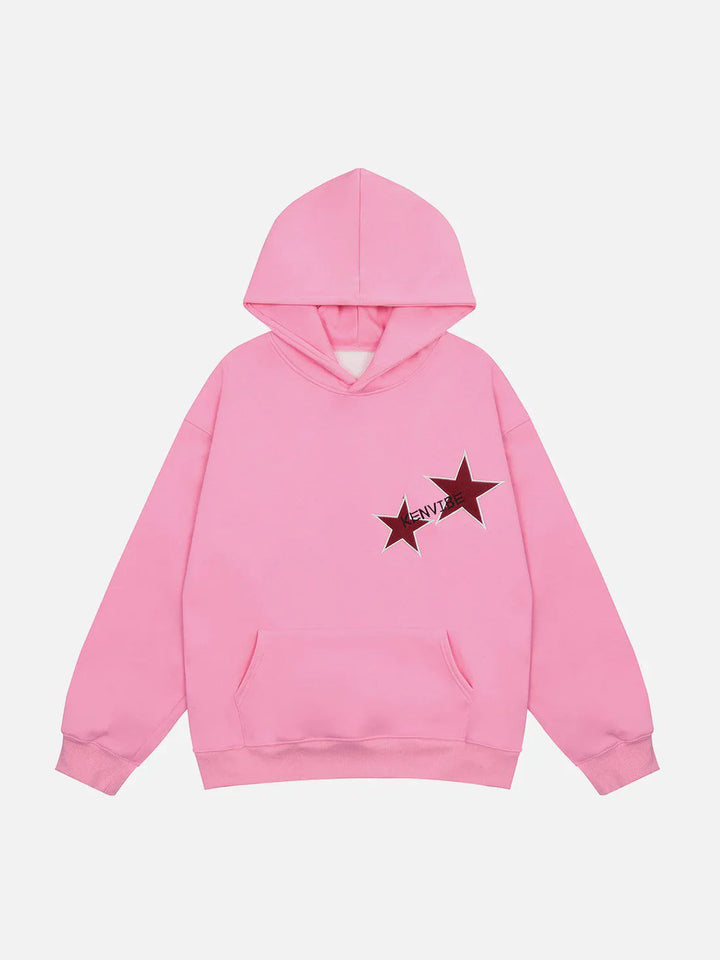 Star Print Hoodie "KENVIBE"-rimiro.com