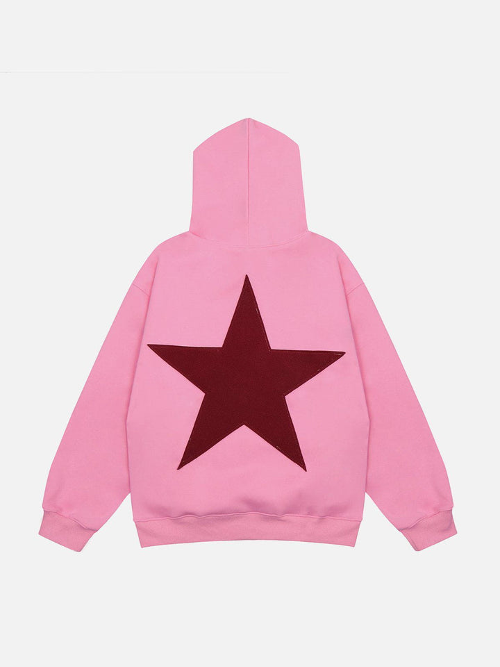 Star Print Hoodie "KENVIBE"-rimiro.com