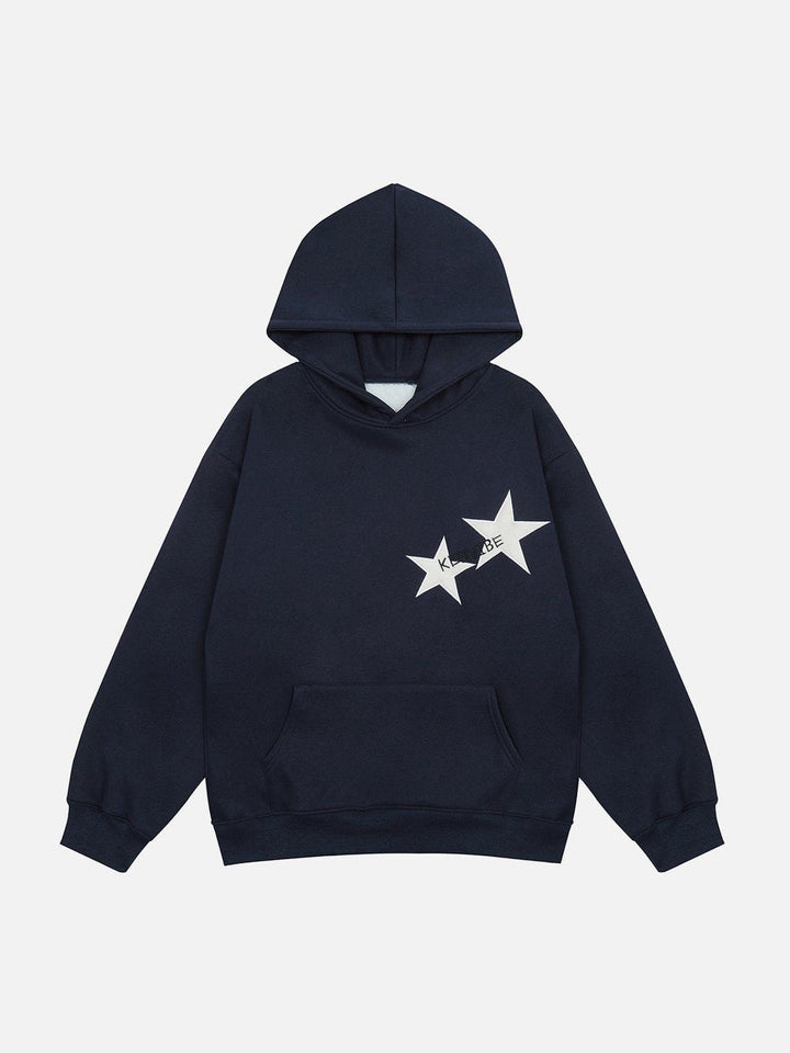 Star Print Hoodie "KENVIBE"-rimiro.com