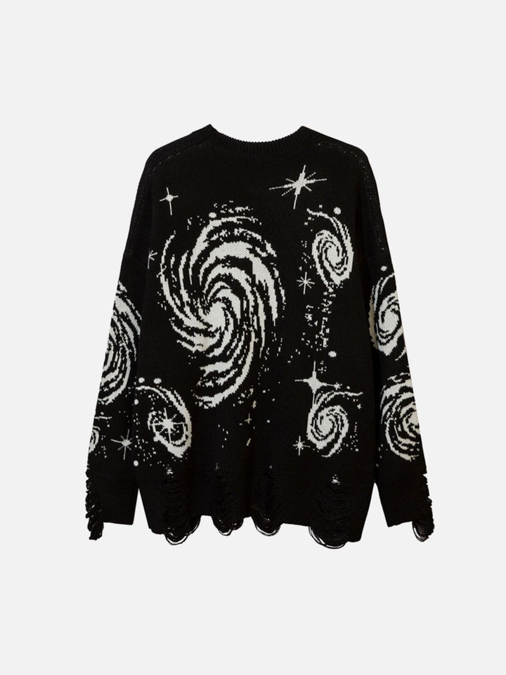 Starry Night Jacquard Knit Sweater-rimiro.com