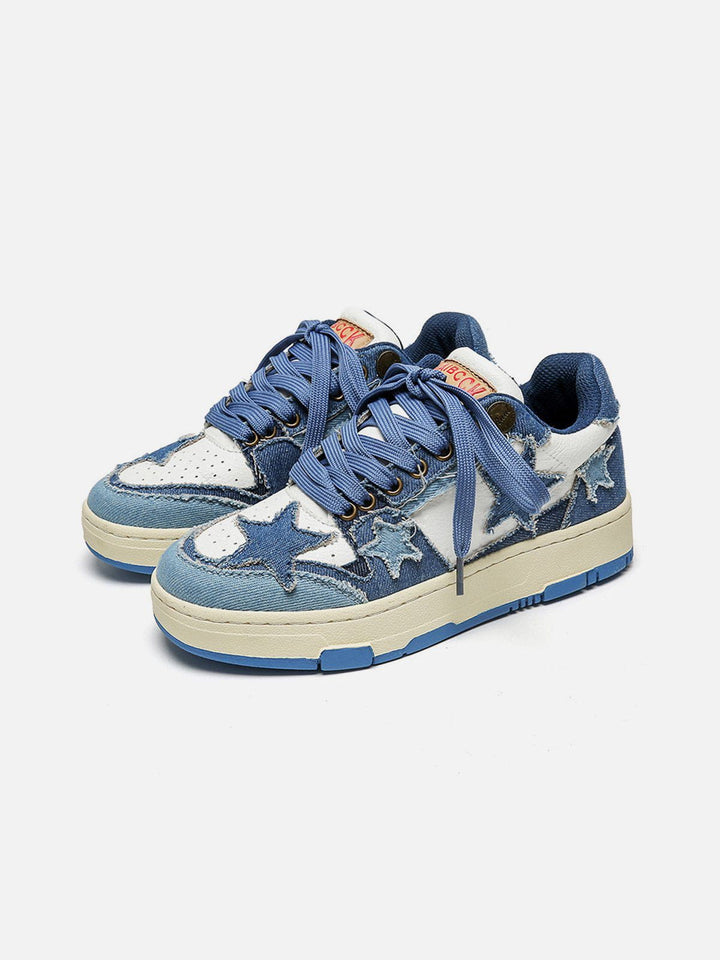 Stars Casual All-Match Denim Skate Shoes-rimiro.com