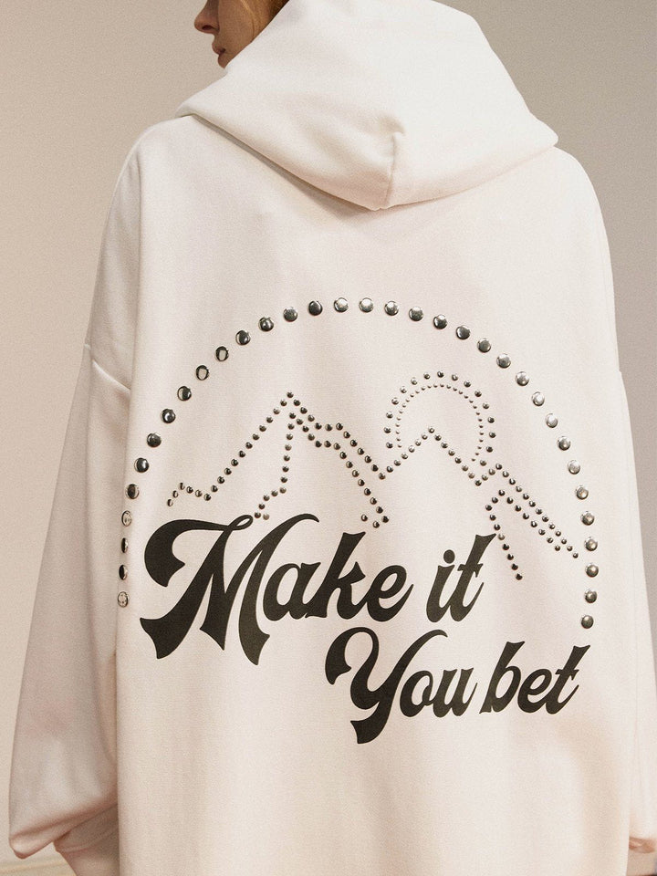 Sunshine Mountain Letter Foam Hoodie-rimiro.com