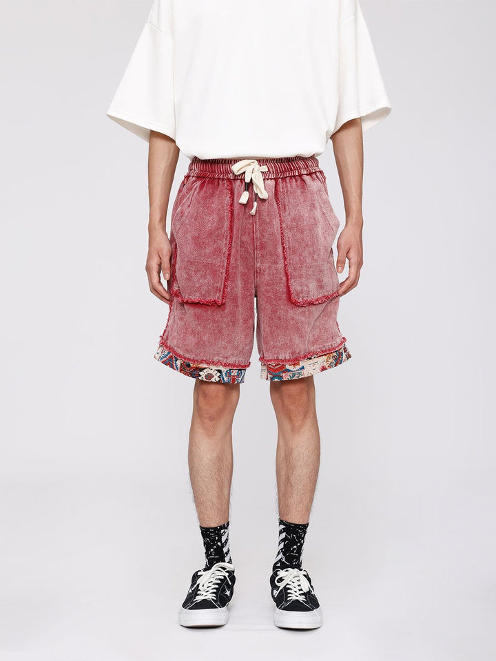Tribe Culture Pattern Washed Jorts-rimiro.com