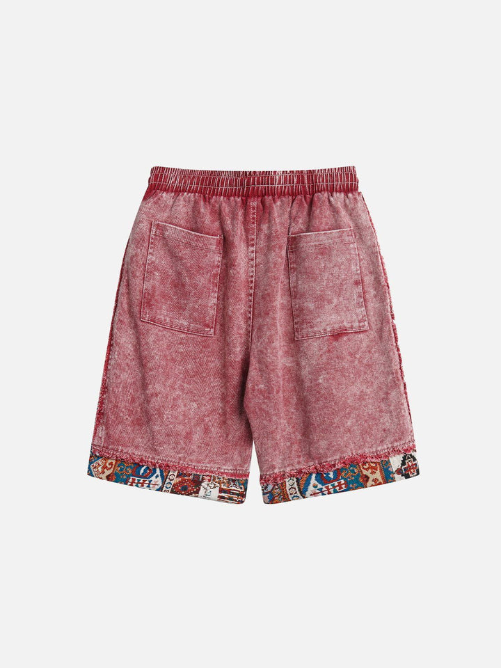 Tribe Culture Pattern Washed Jorts-rimiro.com