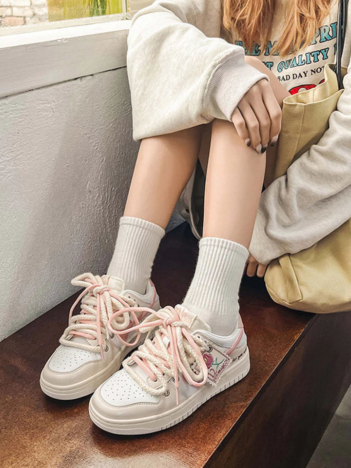 Versatile Rose Stamp Print Board Casual Shoes-rimiro.com