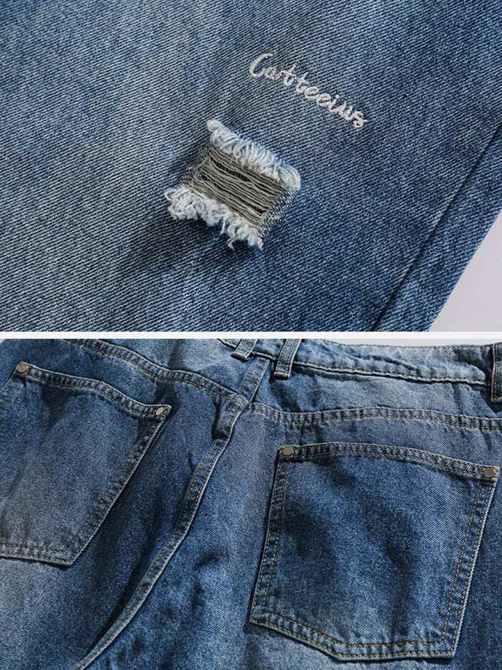 Vintage Distressed Jeans-rimiro.com