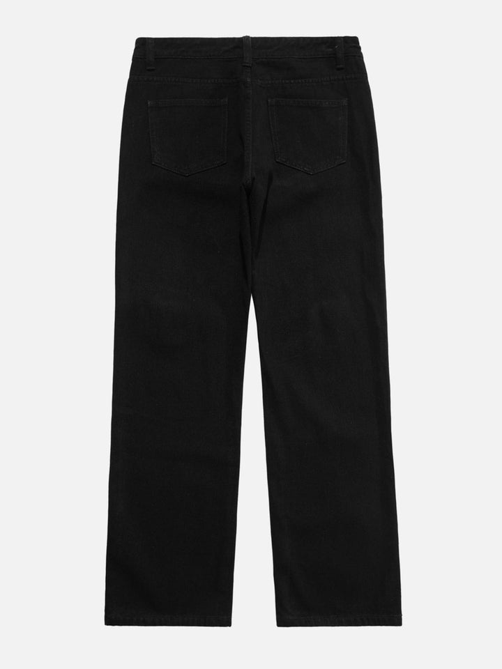 Vintage Flocked Letter Jeans-rimiro.com