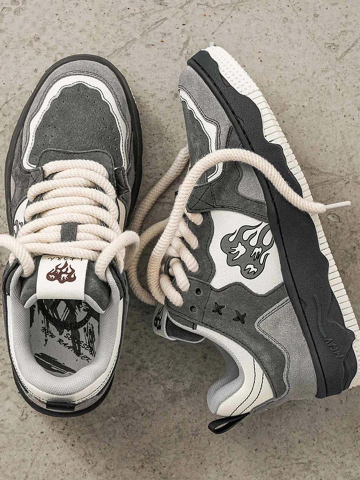 Vintage Niche Casual Couple Skate Shoes-rimiro.com