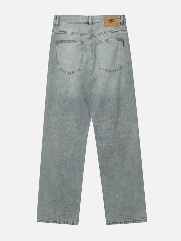 Water-washed Holes Jeans-rimiro.com