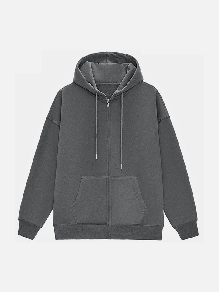 ZIP UP Solid Color Hoodie-rimiro.com