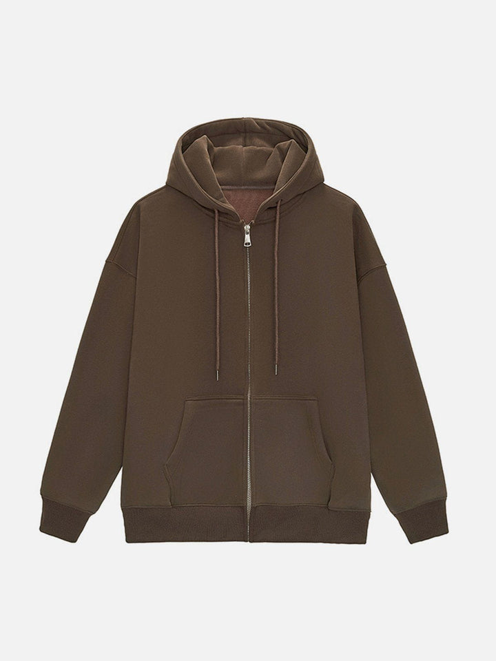 ZIP UP Solid Color Hoodie-rimiro.com