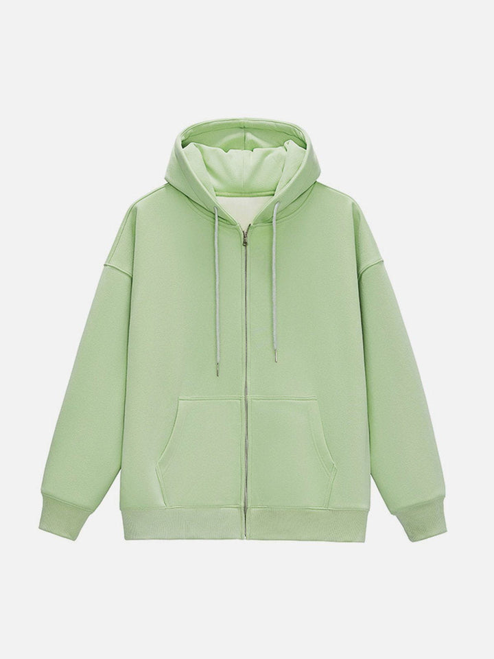 ZIP UP Solid Color Hoodie-rimiro.com