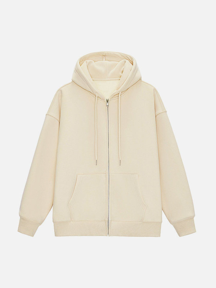 ZIP UP Solid Color Hoodie-rimiro.com