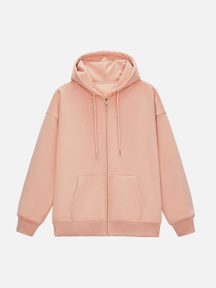 ZIP UP Solid Color Hoodie-rimiro.com