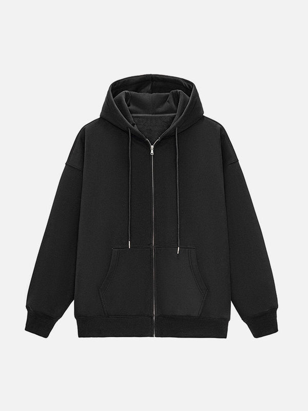 ZIP UP Solid Color Hoodie-rimiro.com